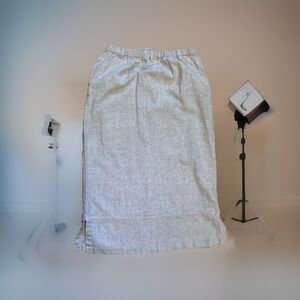 Vintage Field Gear  Up Linen Blend‎ Skirt Size 10 Fits Like 9 Slit Sides